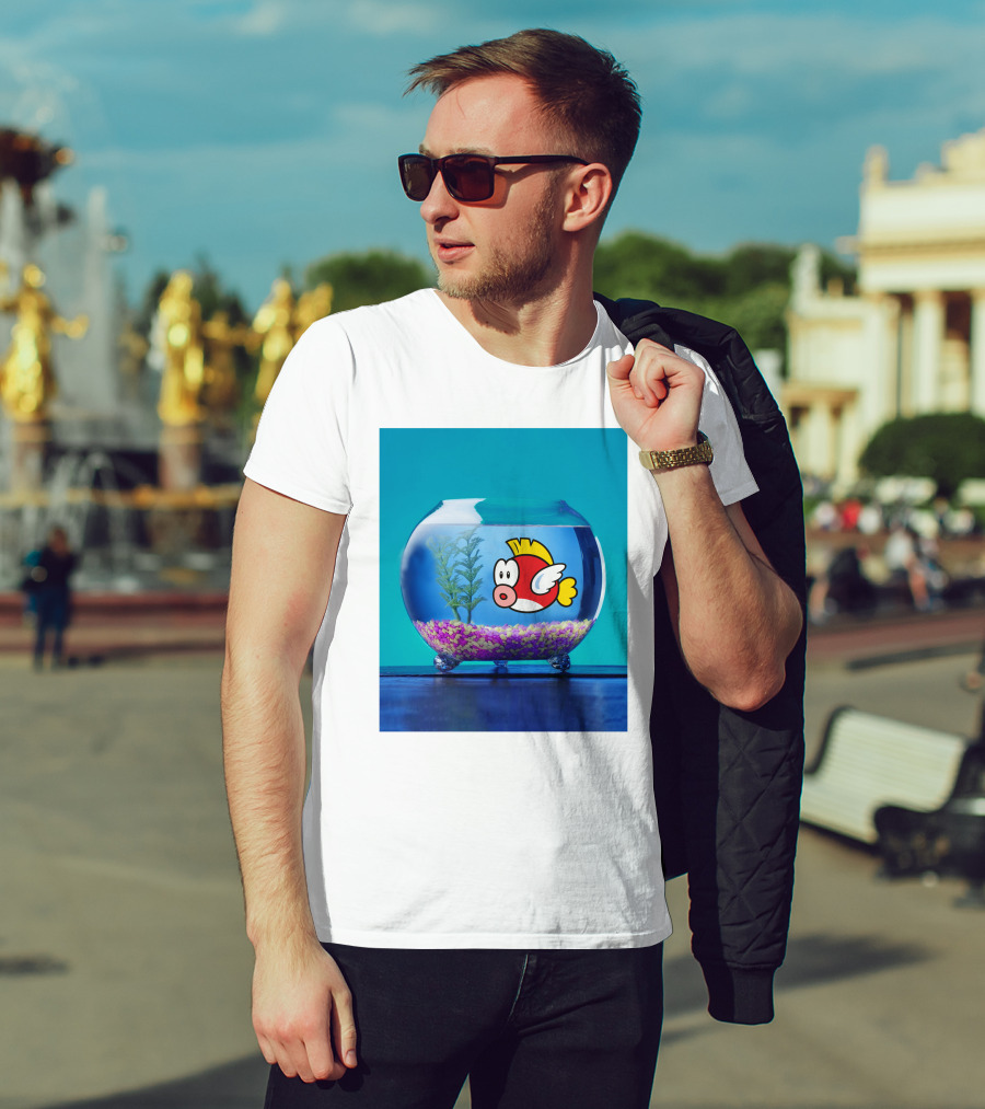 Nintendo Mario Cheep Cheep Fish Bowl T-Shirt