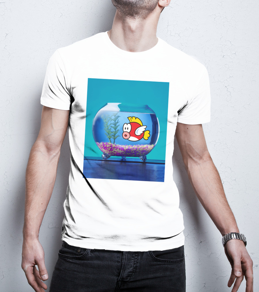 Nintendo Mario Cheep Cheep Fish Bowl T-Shirt