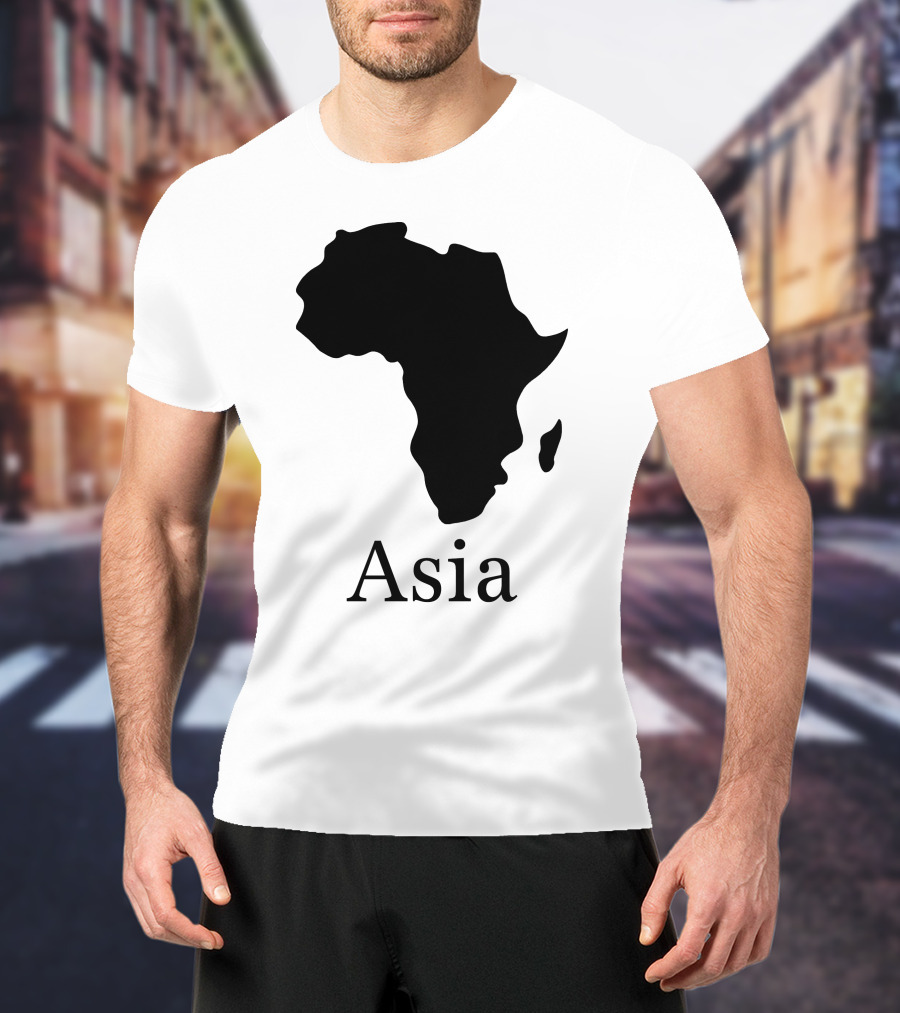 Asia Africa Map Optical Illusion T-Shirt