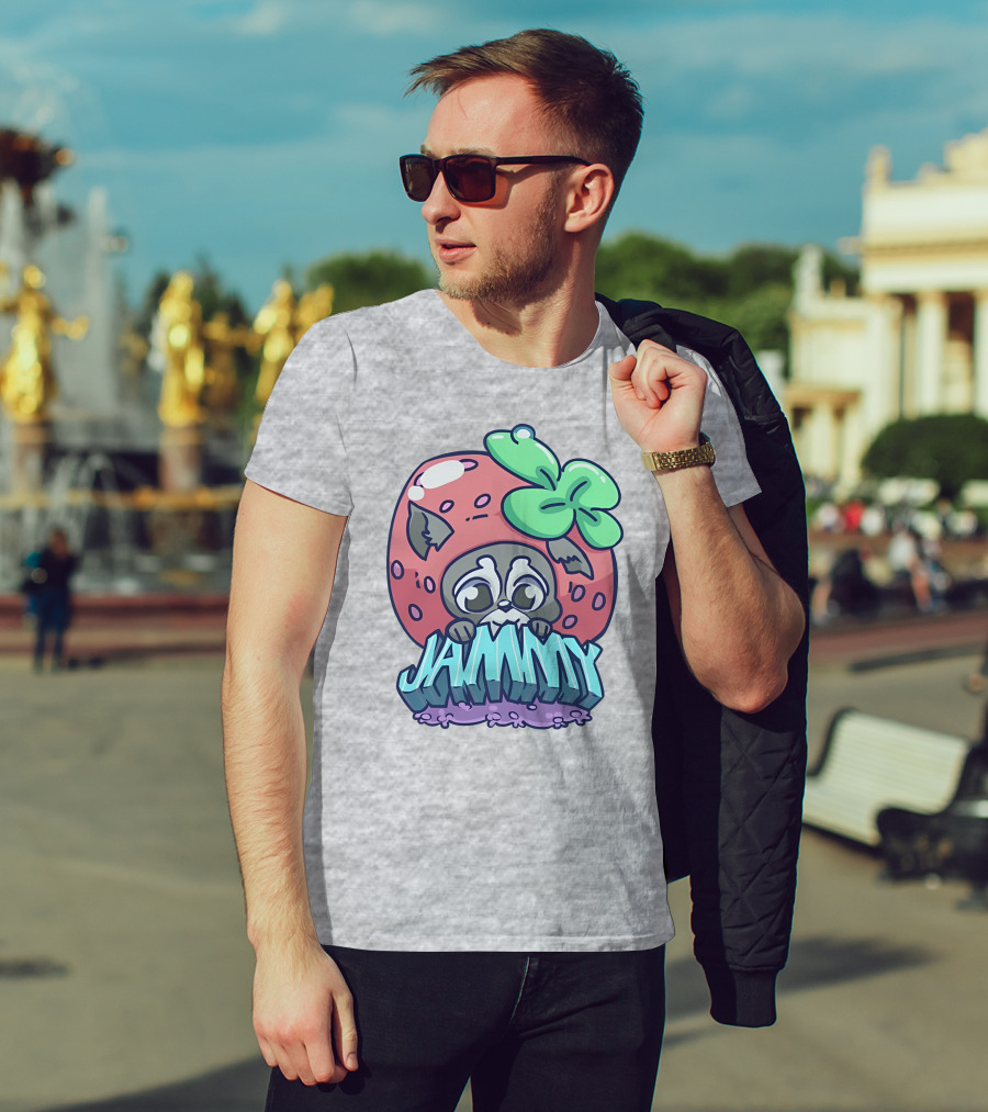 Jamplan Shop Jammin' Cute Strawberry Animal Jammy T-Shirt