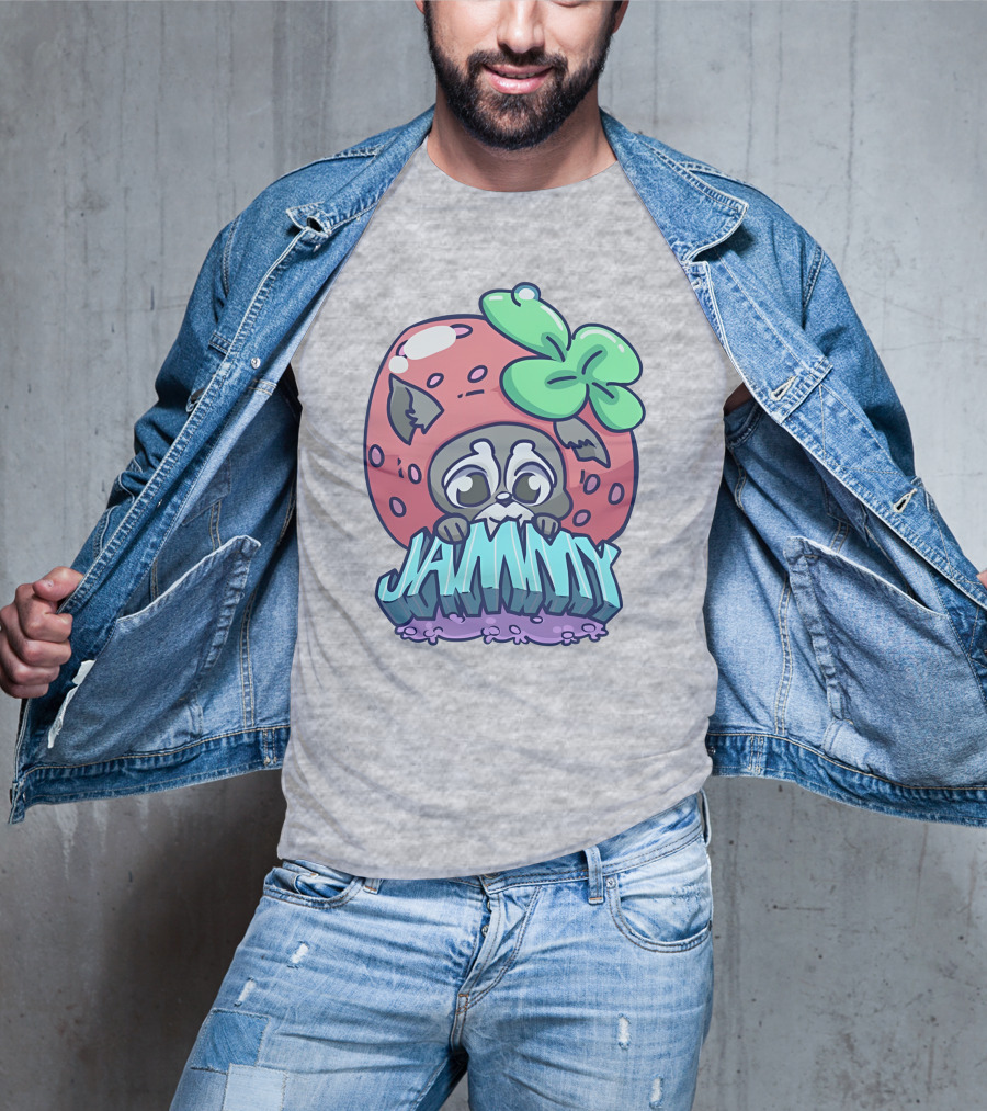Jamplan Shop Jammin' Cute Strawberry Animal Jammy T-Shirt