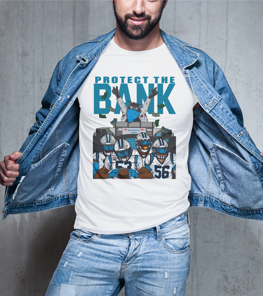PROTECT THE BANK Bank Of America Stadium Football Team Gear T-Shirt