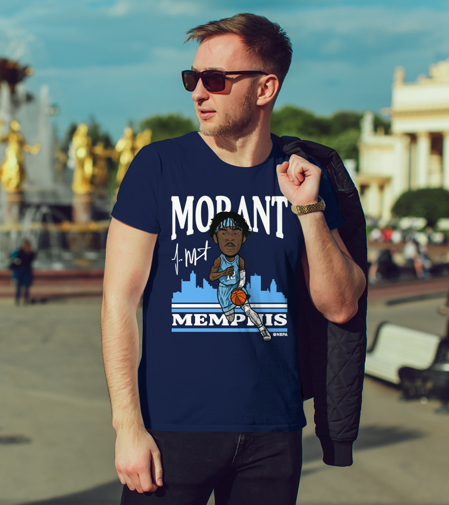 Morant Memphis Basketball Skyline NBPA T-Shirt