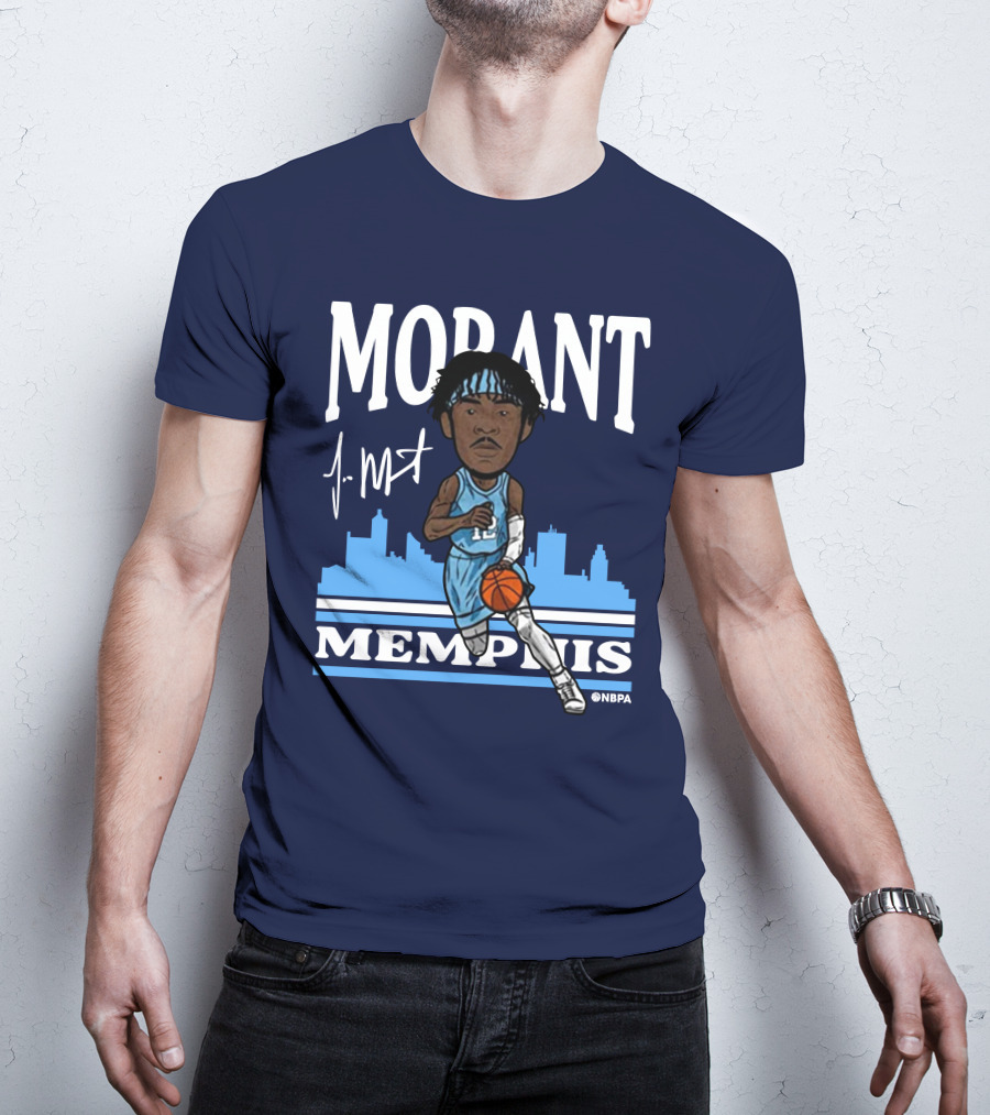 Morant Memphis Basketball Skyline NBPA T-Shirt