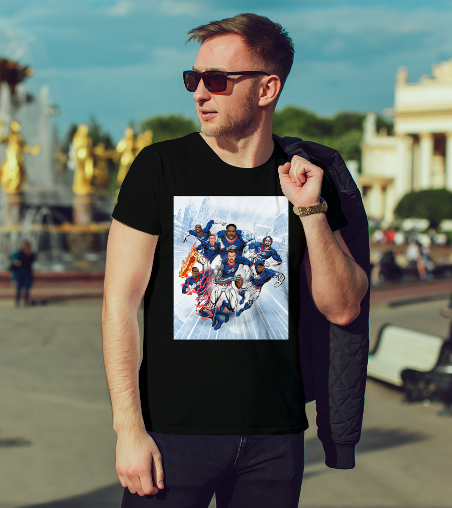Buffalo Bills Super Hero Team Comic T-Shirt