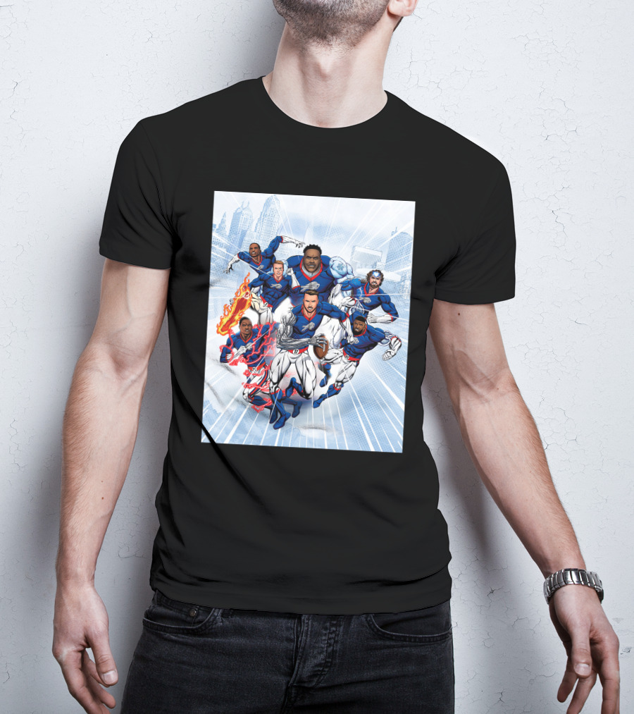 Buffalo Bills Super Hero Team Comic T-Shirt