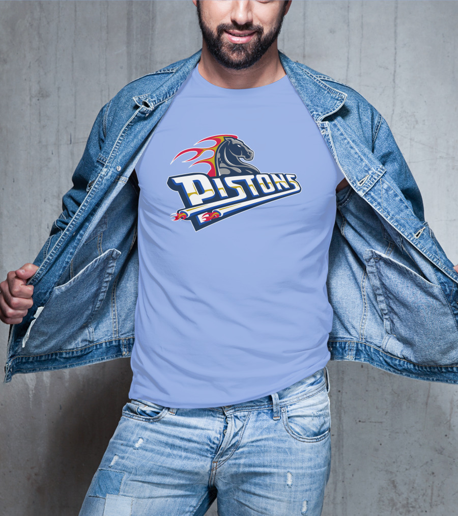 Pistons Horse Flames T-Shirt