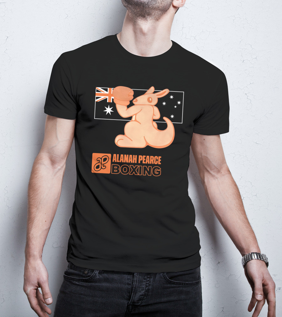 Alanah Pearce Boxing Kangaroo Australia Flag T-Shirt