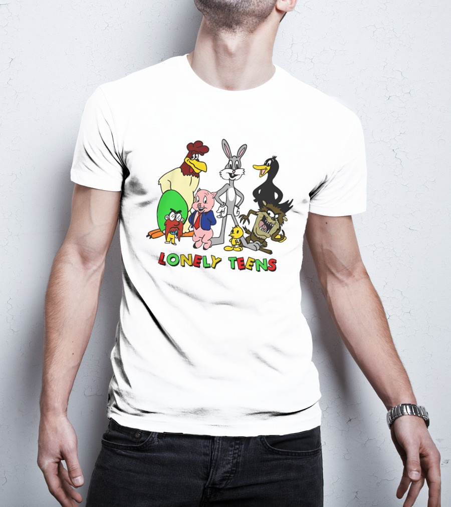 Lonely Teens Cartoon Group With Bugs Bunny And Friends T-Shirt