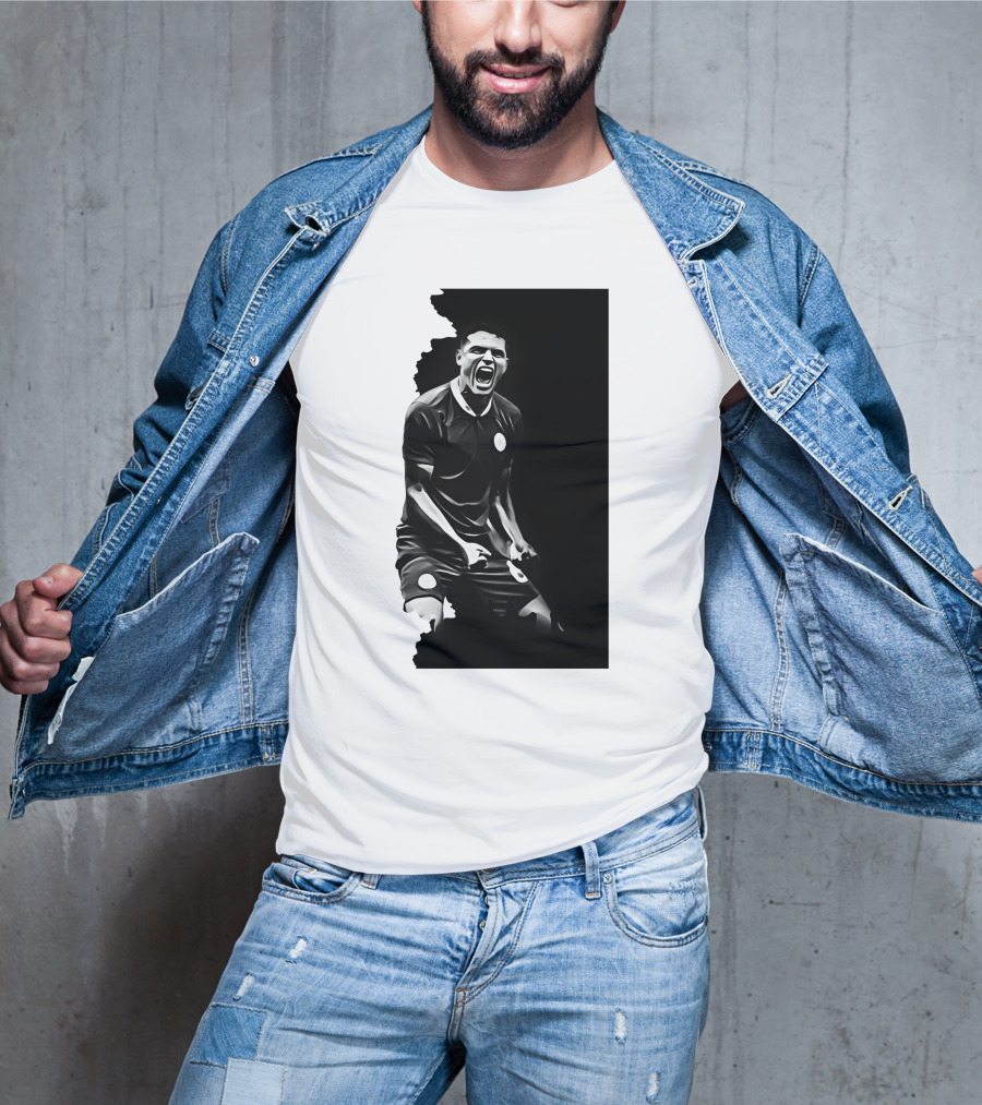 The Byline Show O Monstro Football Player Celebration Monochrome T-Shirt