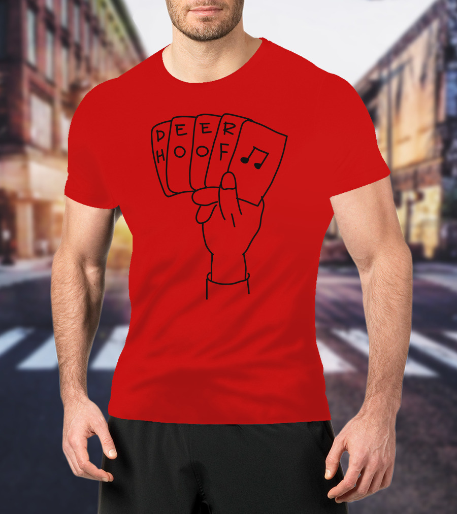 Deer Hoof Music Card Hand T-Shirt