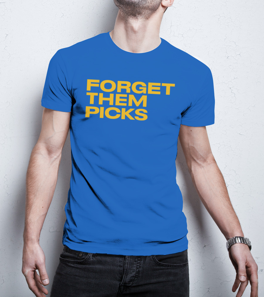 Forget Them Picks Bold Blue And Yellow T-Shirt