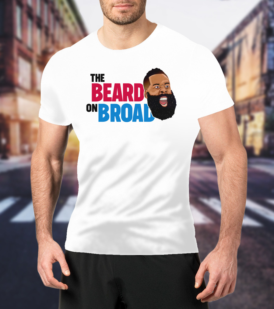 The Beard On Broad Basketball Icon Shouting T-Shirt