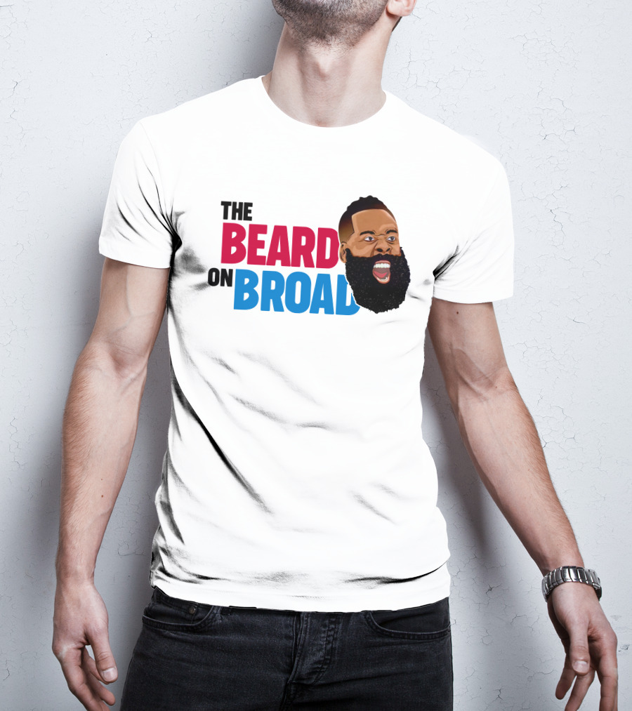 The Beard On Broad Basketball Icon Shouting T-Shirt