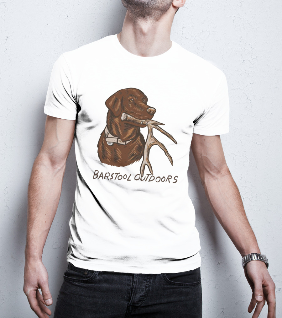 Outdoors Shed Hunting Dog With Antler T-Shirt