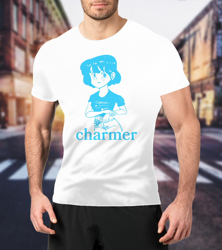 Charmer Merch Anime Girl Blue T-Shirt