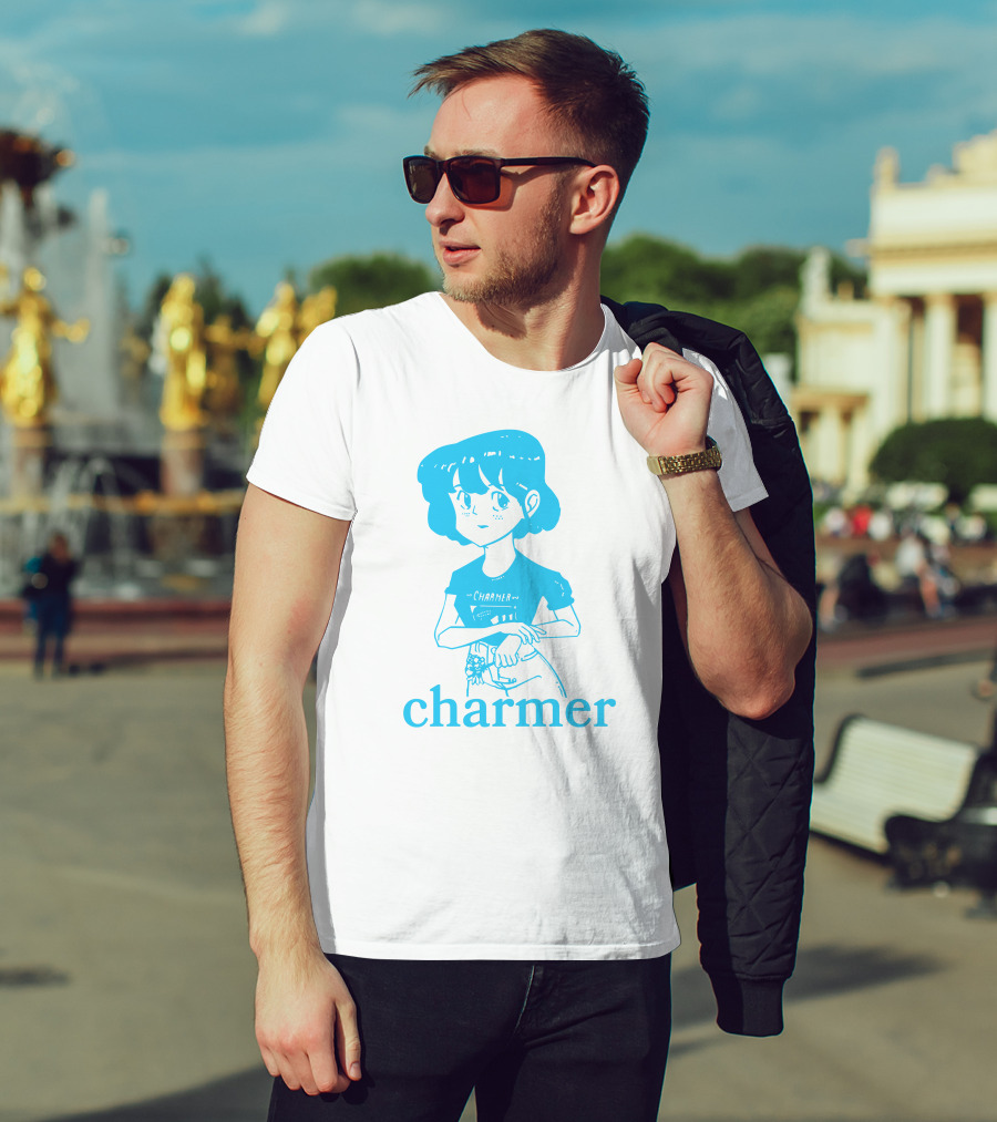 Charmer Merch Anime Girl Blue T-Shirt