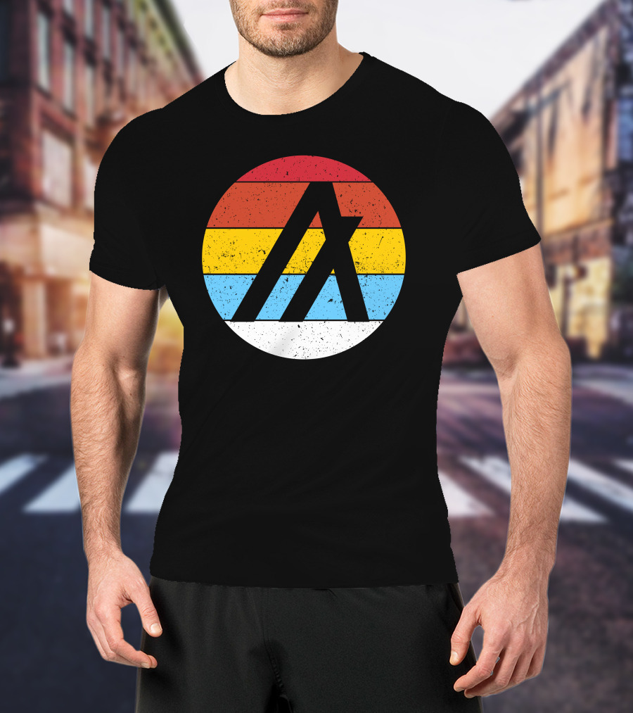 Algorand Crypto Retro Logo Striped Circle T-Shirt
