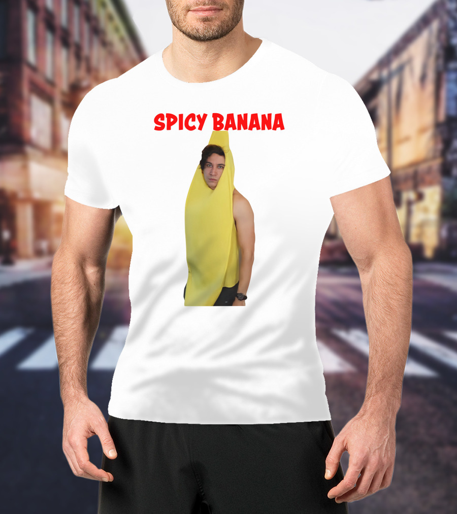 Spicy Banana Costume Humor With Thrasher Dan Vibes T-Shirt