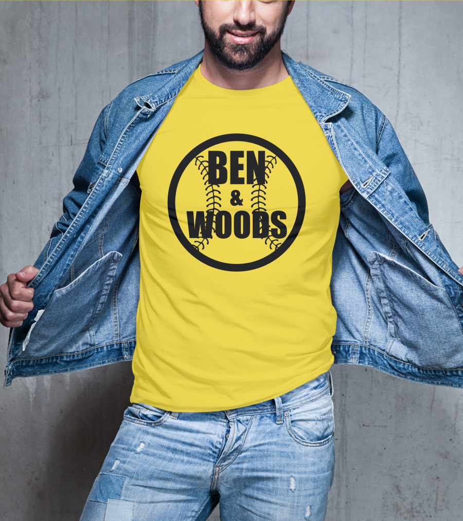 Ben And Woods Baseball Stitching Circle T-Shirt