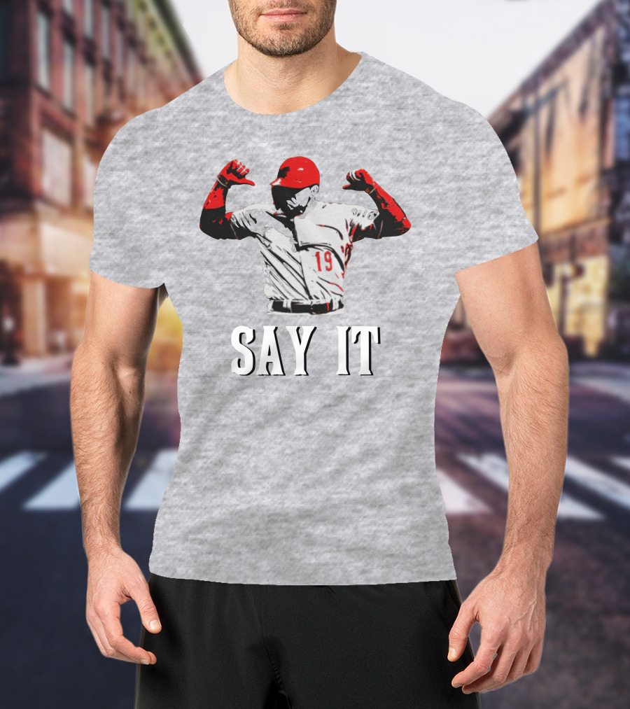 Say It Votto Still Bangs Baseball Tribute Iconic Player Number 19 T-Shirt