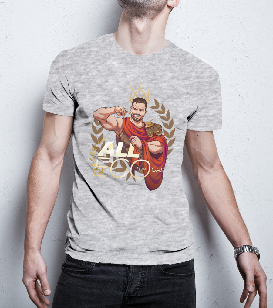 All Ego The Great Greek Warrior With Crown And Laurel Wreath T-Shirt