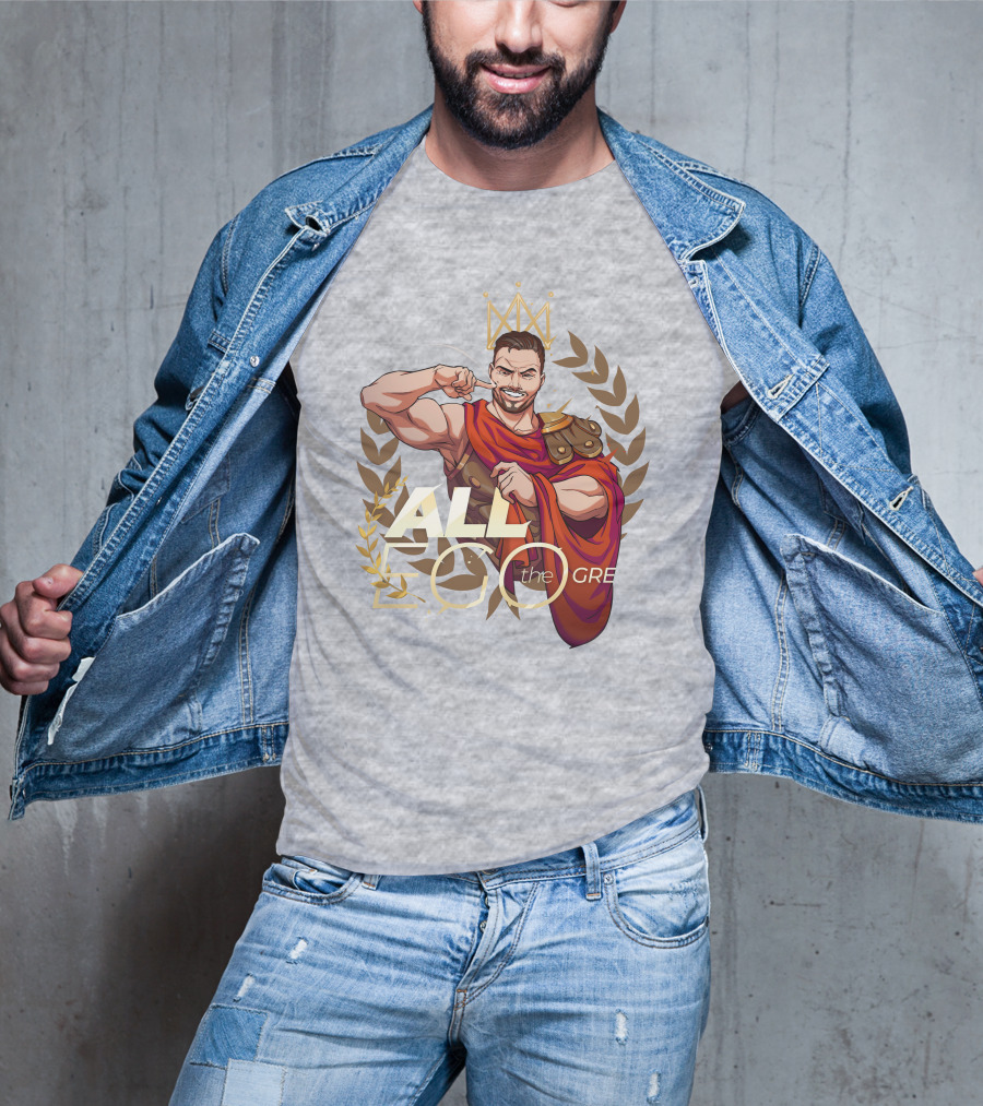 All Ego The Great Greek Warrior With Crown And Laurel Wreath T-Shirt
