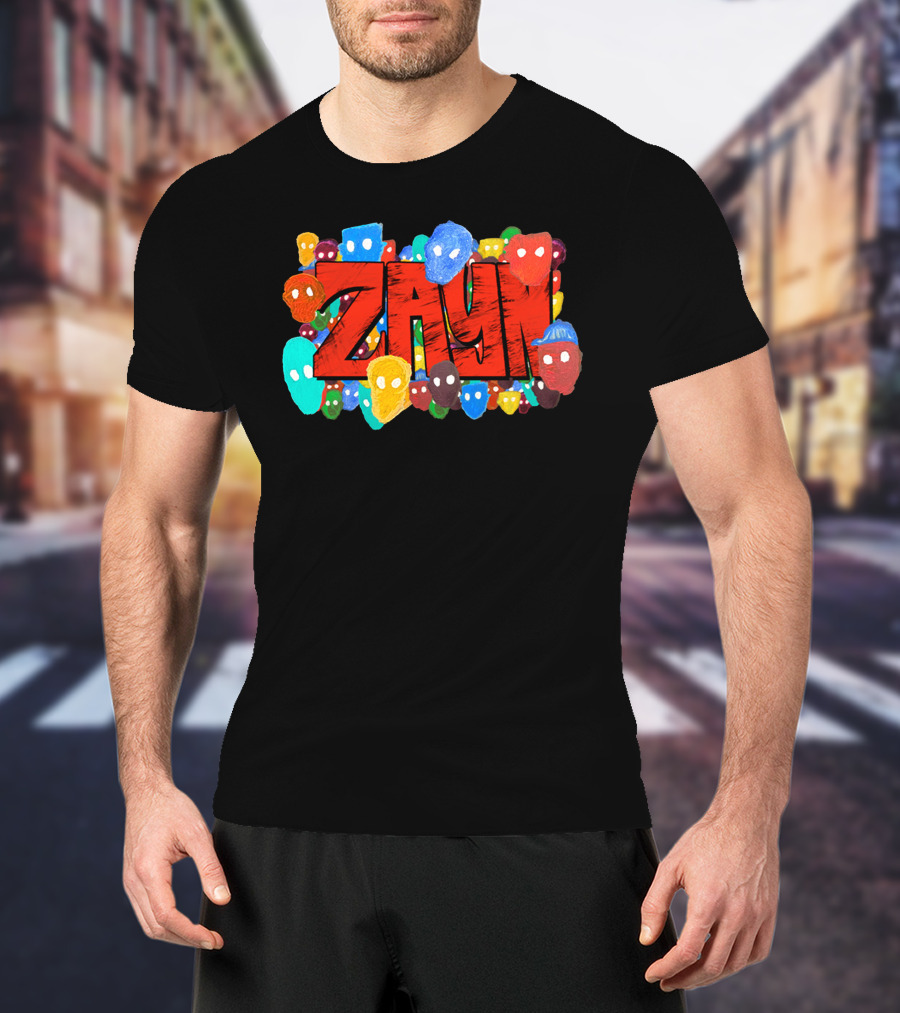Zayn Colorful Faces Graphic Zayn Malik Store T-Shirt