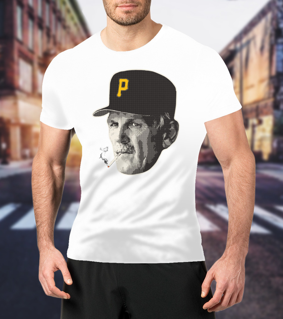 Jimmy Leyland Smoking Pittsburgh Baseball Hat With Cigarette T-Shirt