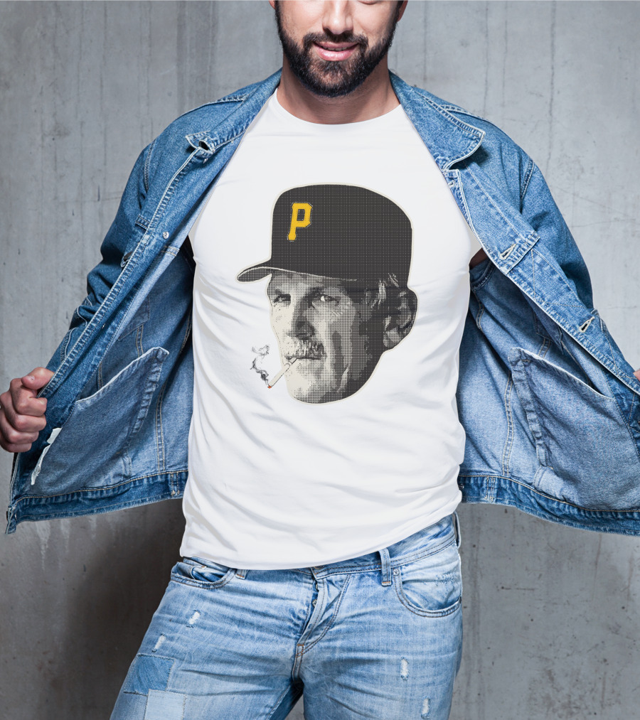Jimmy Leyland Smoking Pittsburgh Baseball Hat With Cigarette T-Shirt