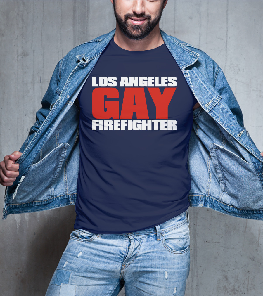 Los Angeles Gay Firefighter Pride Emblem T-Shirt