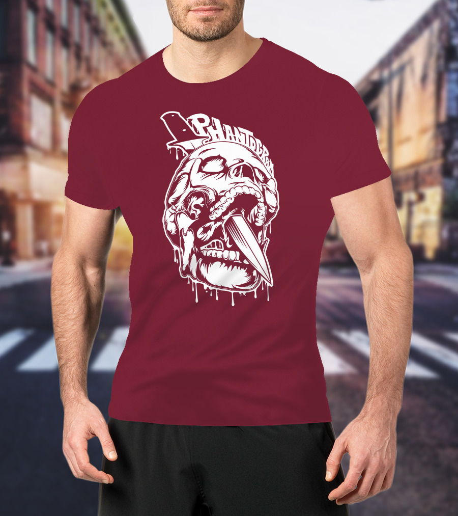 Phantogram Skull With Knife In Mouth T-Shirt