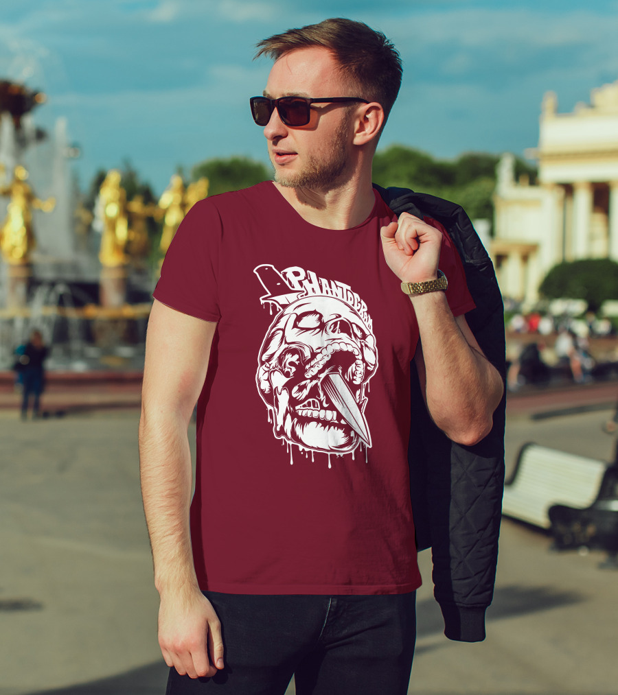 Phantogram Skull With Knife In Mouth T-Shirt