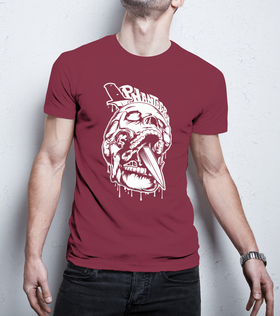 Phantogram Skull With Knife In Mouth T-Shirt