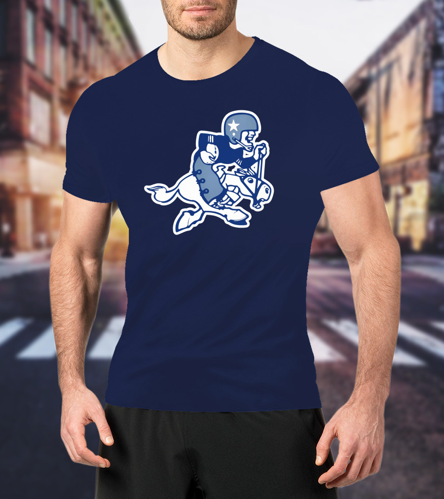 Dallas Cowboys Classic Throwback Fleece NFL Vintage Iconic Logo Navy Blue T-Shirt