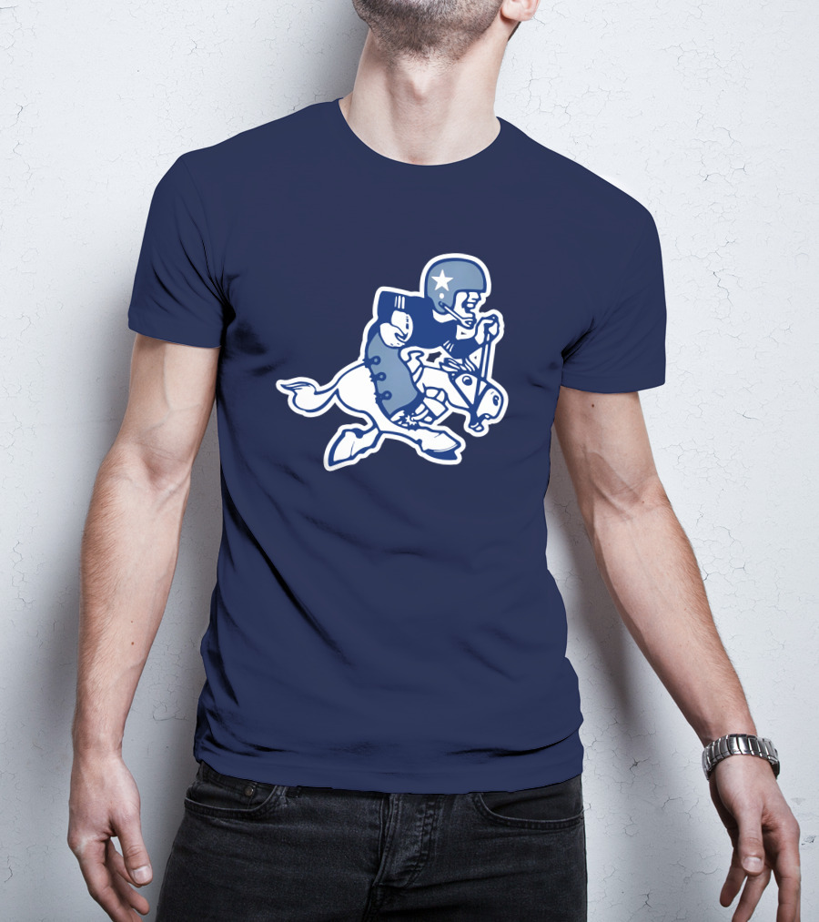 Dallas Cowboys Classic Throwback Fleece NFL Vintage Iconic Logo Navy Blue T-Shirt