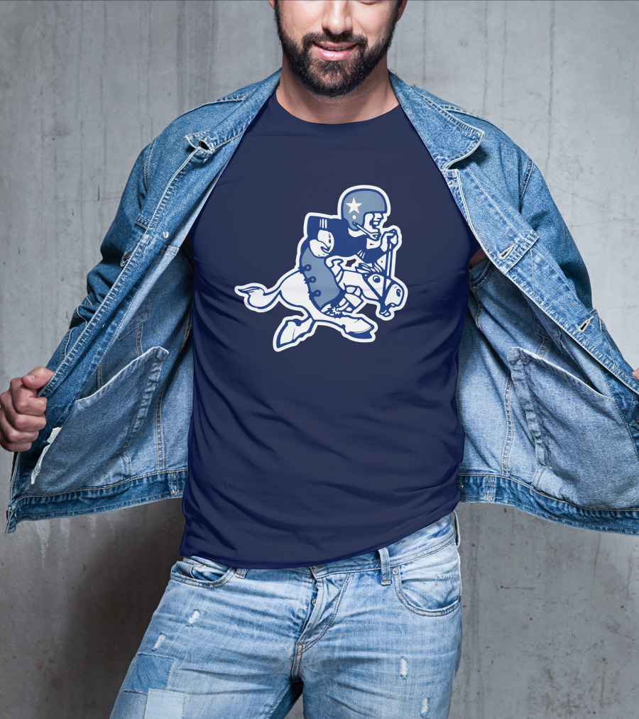 Dallas Cowboys Classic Throwback Fleece NFL Vintage Iconic Logo Navy Blue T-Shirt