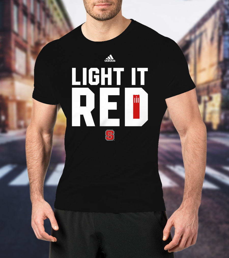 Light It Red NC State Wolfpack Dave Doeren Promo T-Shirt