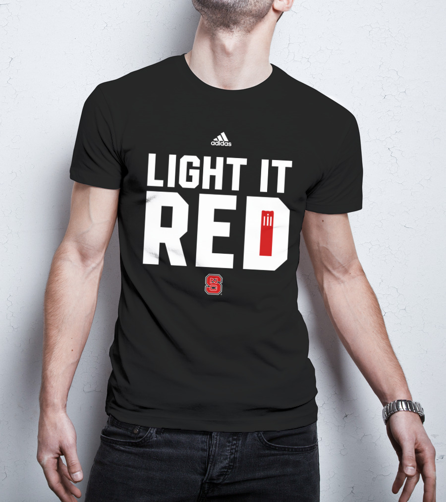 Light It Red NC State Wolfpack Dave Doeren Promo T-Shirt