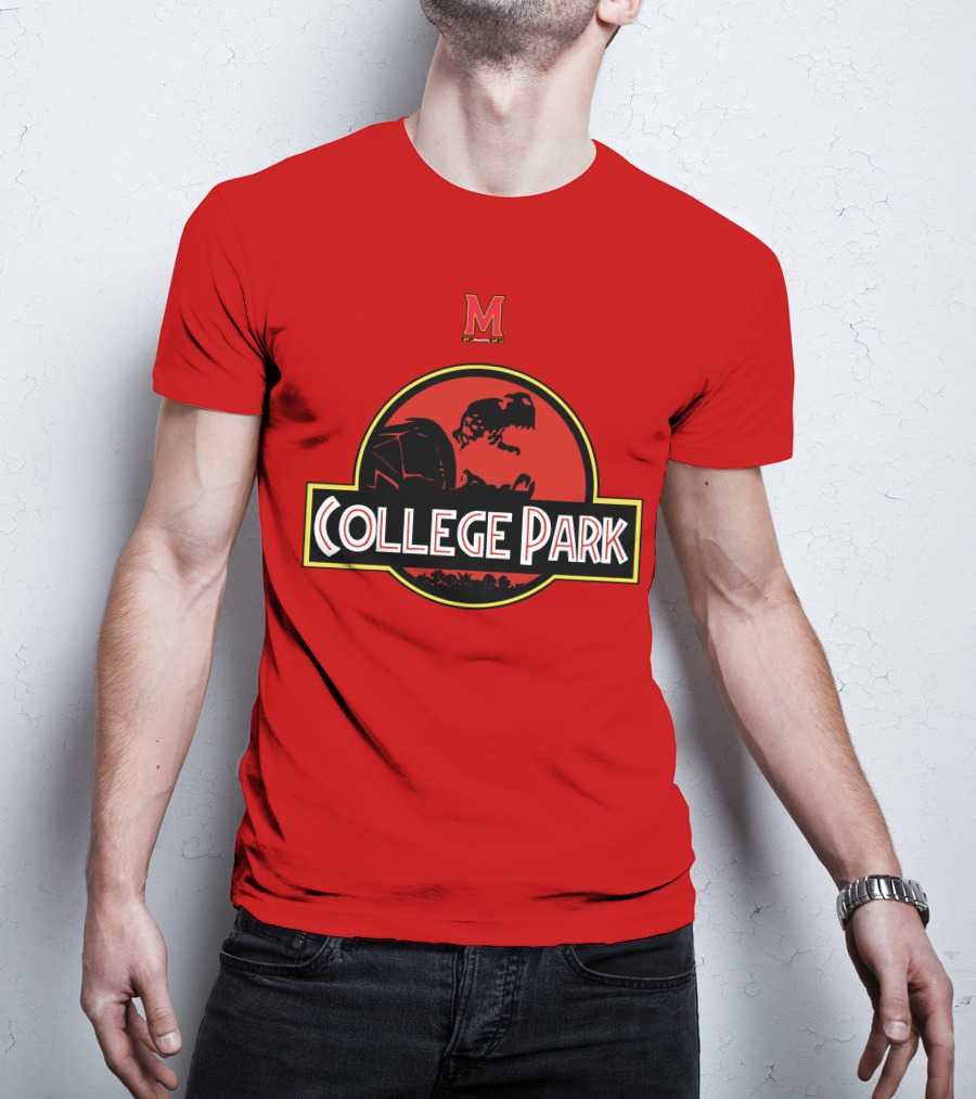 Maryland Terrapins Jurassic Park Inspired College Park T-Shirt