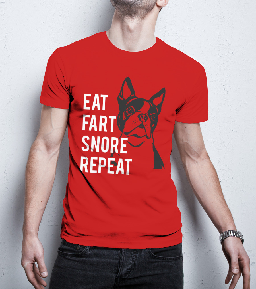 EAT FART SNORE REPEAT Bulldog T-Shirt