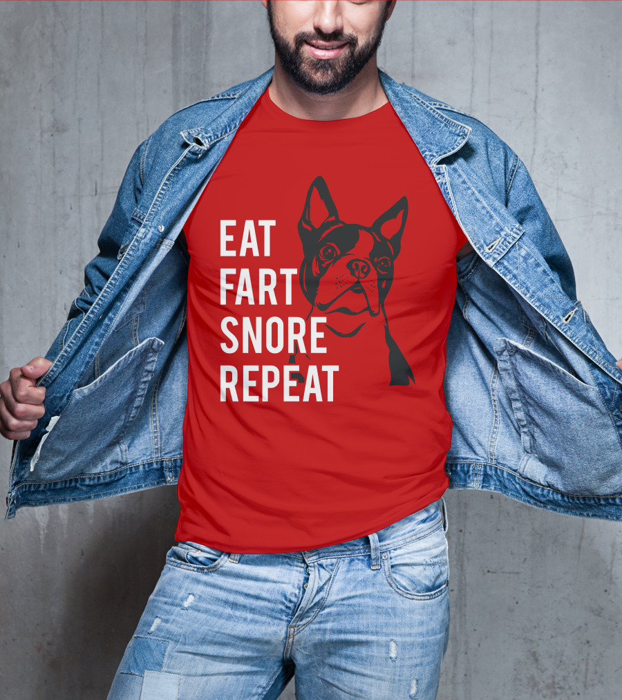 EAT FART SNORE REPEAT Bulldog T-Shirt