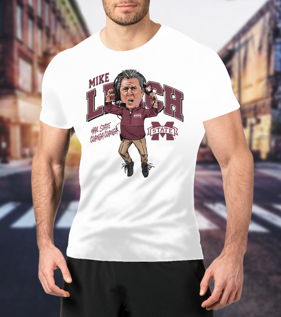 Mike Leach Hail State Clanga Clanga Mississippi State Coach T-Shirt