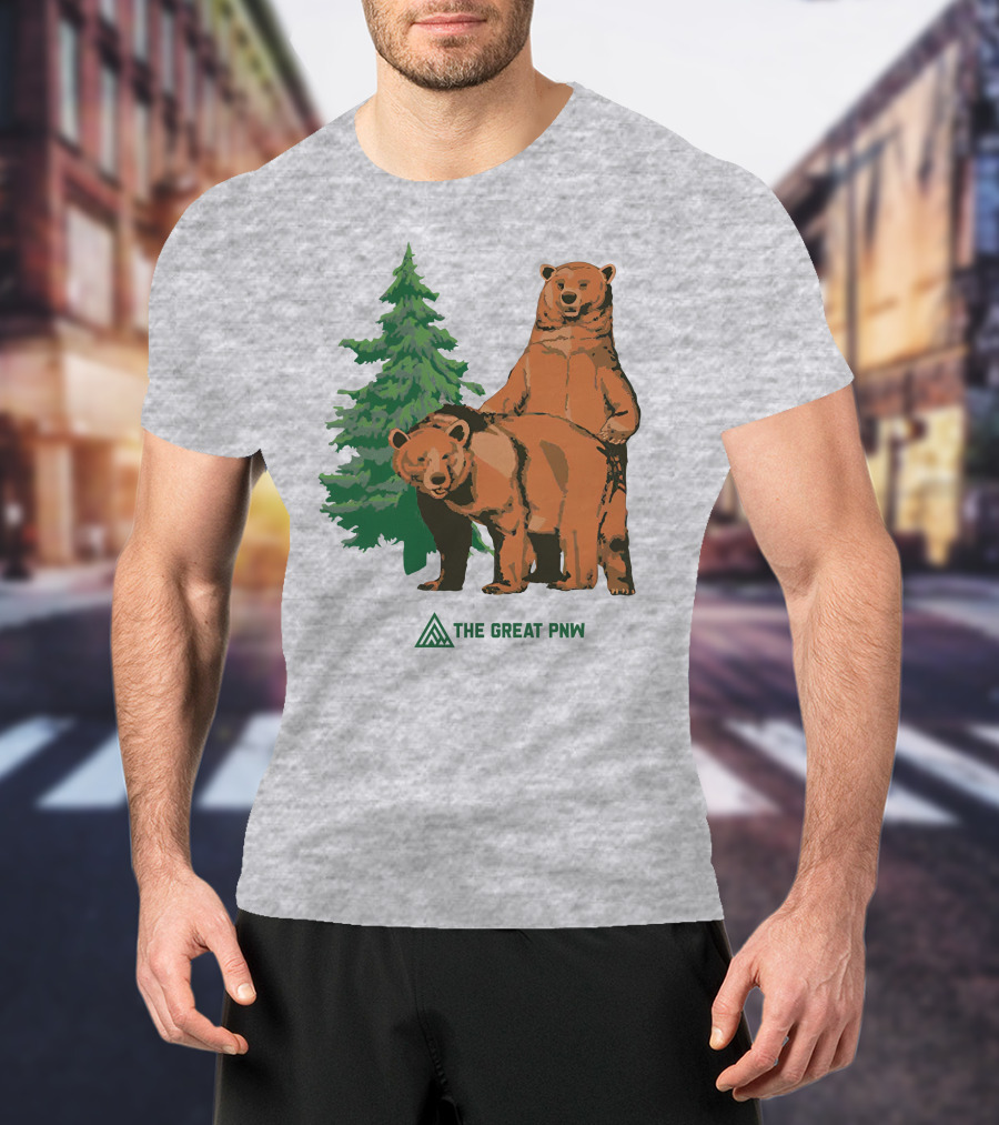 The Great PNW Bears And Pine Forest T-Shirt