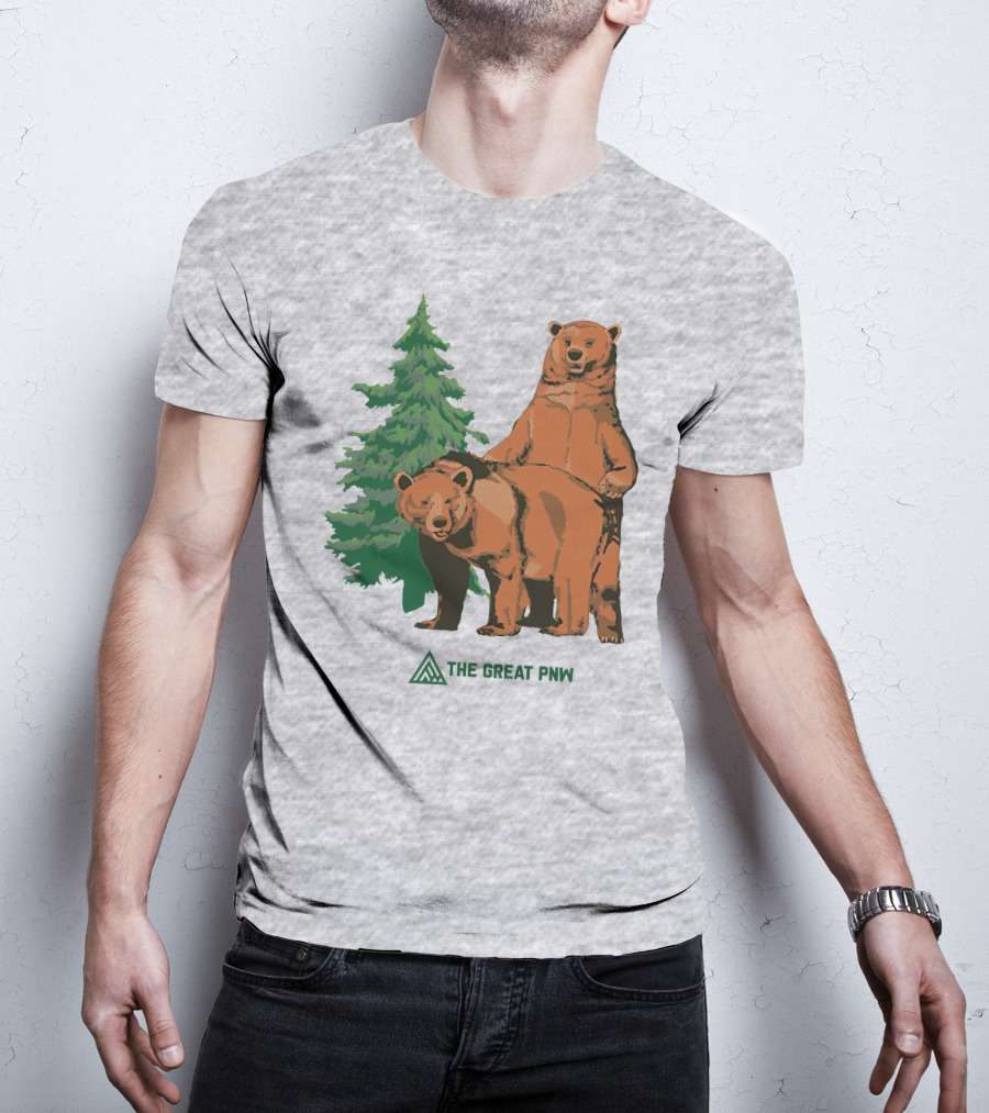 The Great PNW Bears And Pine Forest T-Shirt