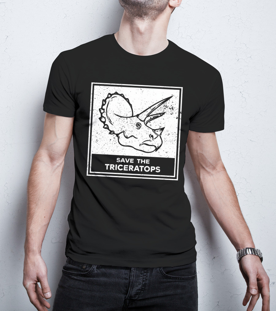 Save The Triceratops Dinosaur Awareness T-Shirt