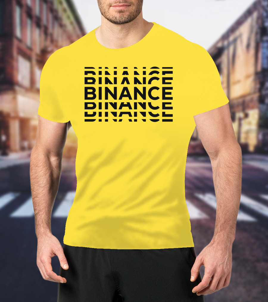 Binance Binance Repeated Bold Text T-Shirt