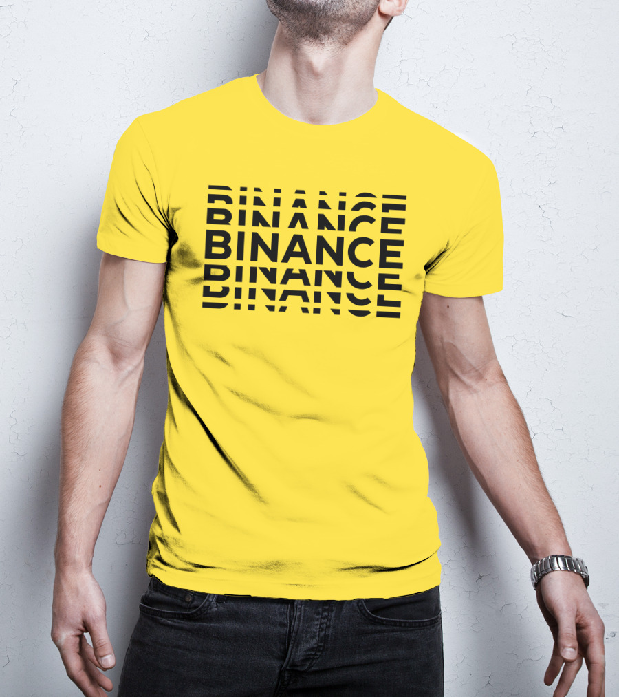 Binance Binance Repeated Bold Text T-Shirt