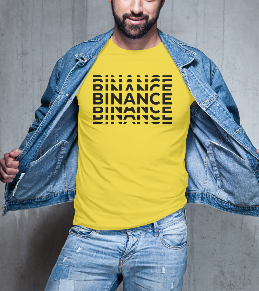 Binance Binance Repeated Bold Text T-Shirt