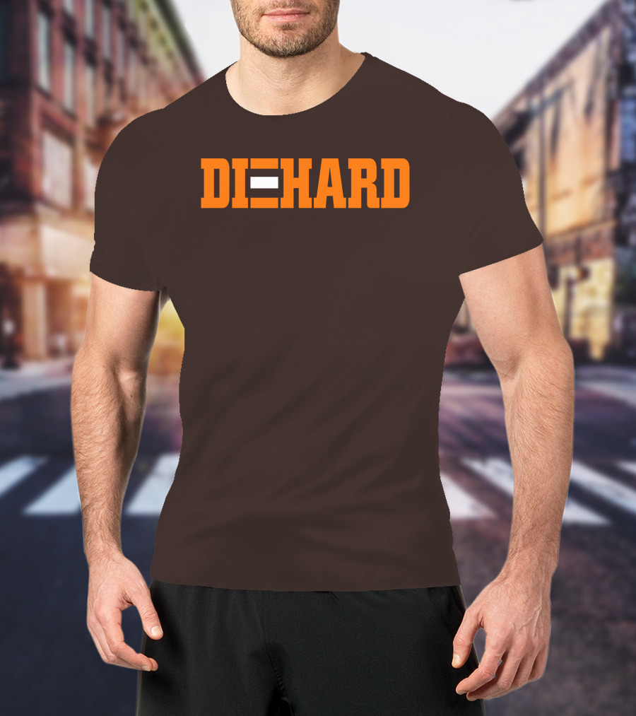 Yvette Diehard Equal Symbol Text In Bold Orange Font T-Shirt